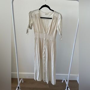 Cream Midi Dress.